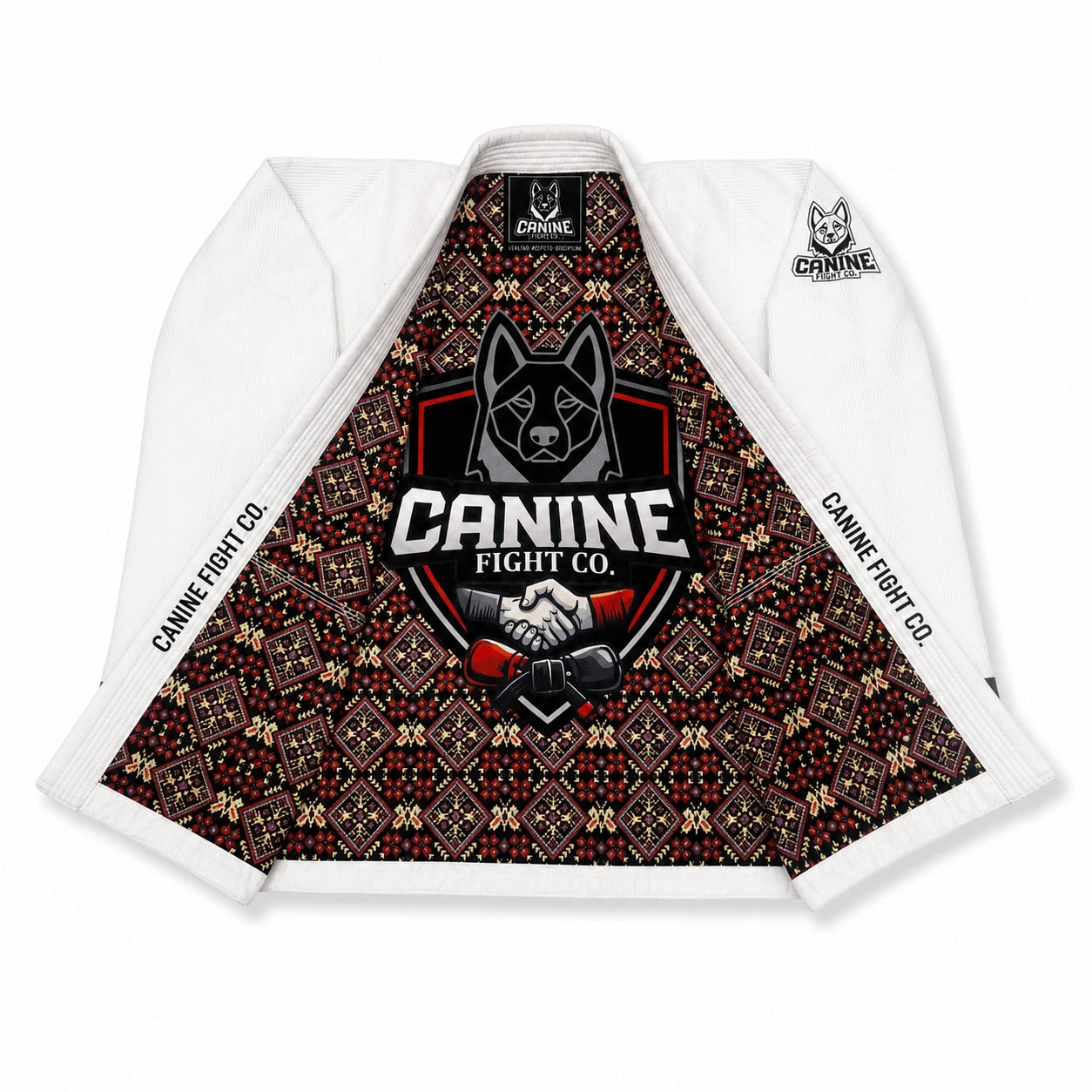 GI jiujitsu Brasileño Caninefight blanco