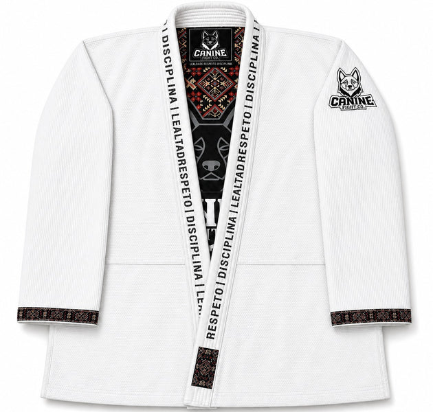 GI jiujitsu Brasileño Caninefight blanco