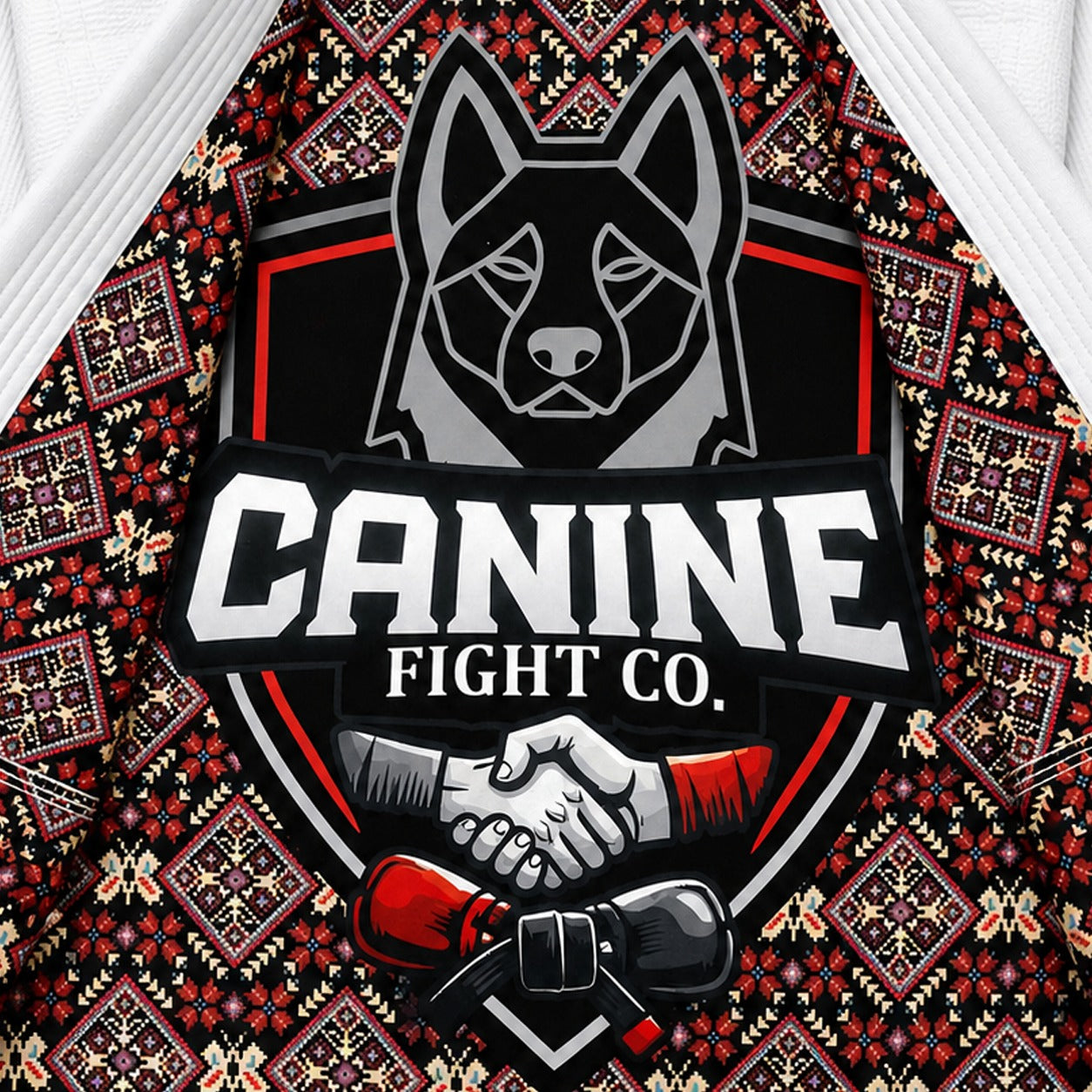 GI jiujitsu Brasileño Caninefight blanco
