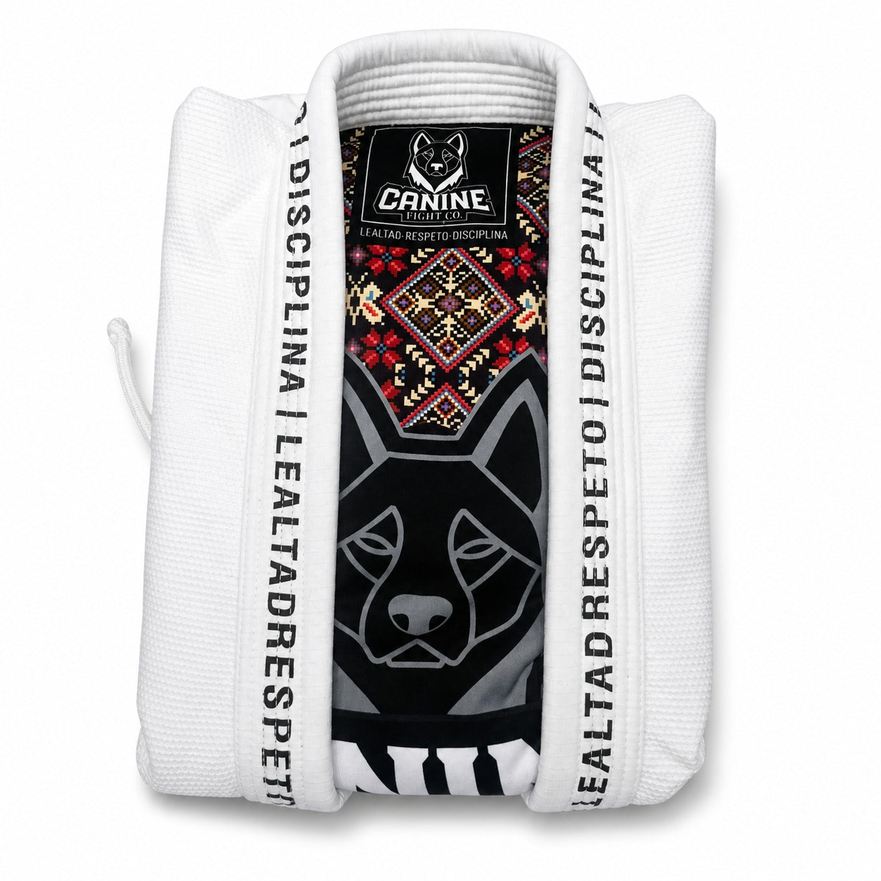 GI jiujitsu Brasileño Caninefight blanco