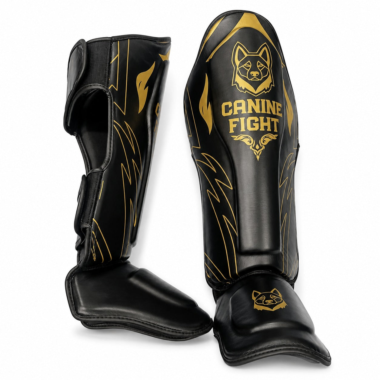 Canilleras Kickboxing/MMA/Muay Thai cuero sintetico
