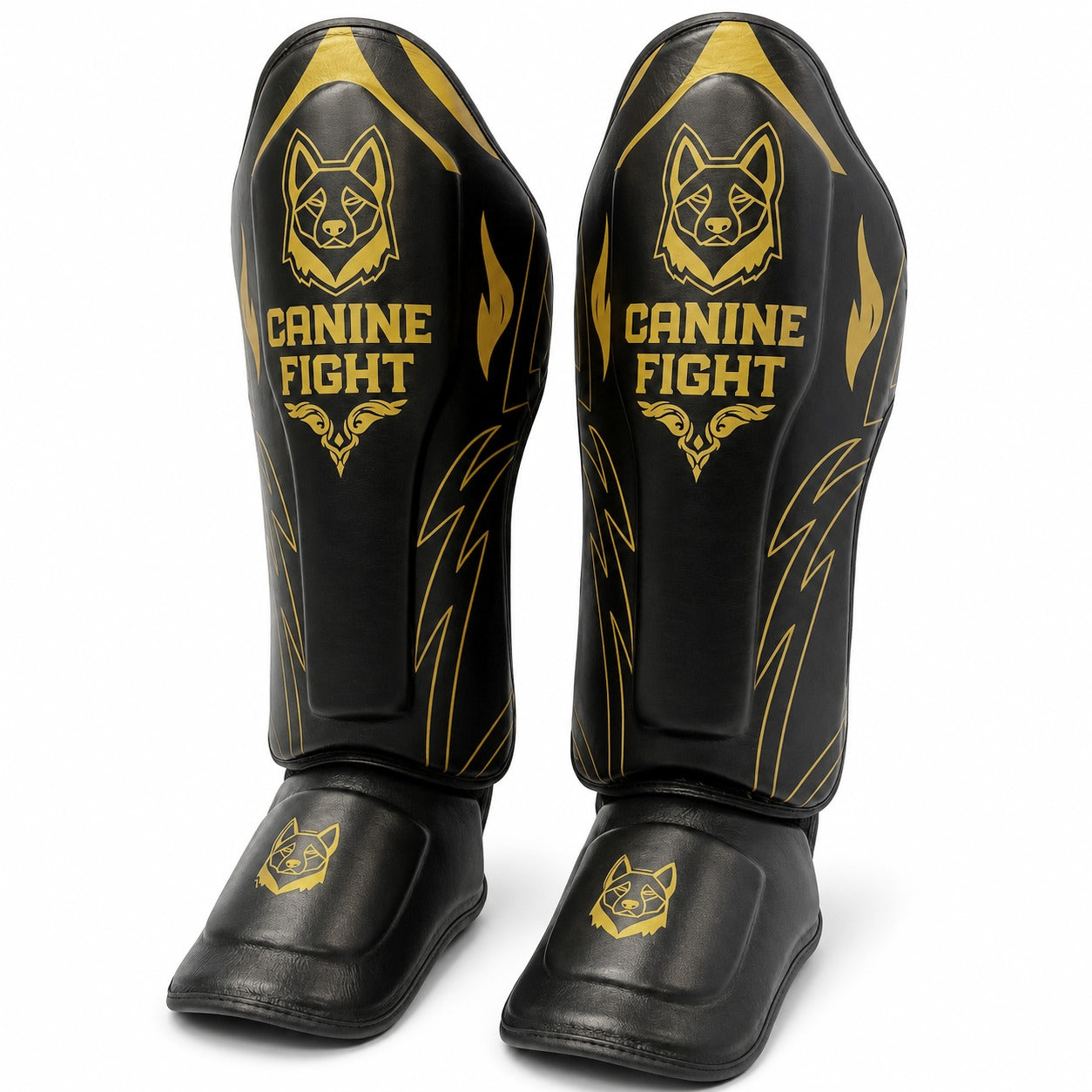 Canilleras Kickboxing/MMA/Muay Thai cuero sintetico