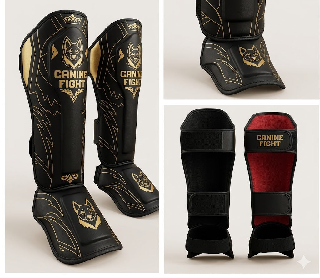 canilleras cuero PU alta durabilidad Kickboxing/Muay thai/ MMA