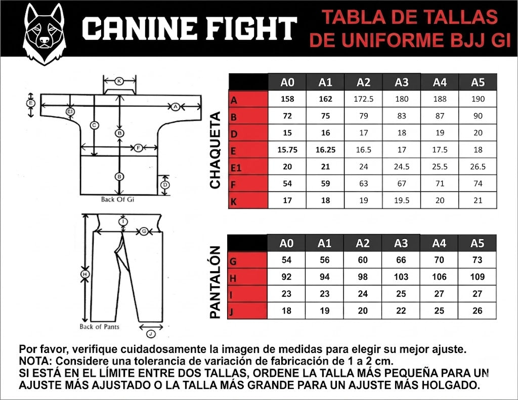 GI jiujitsu Brasileño Caninefight blanco