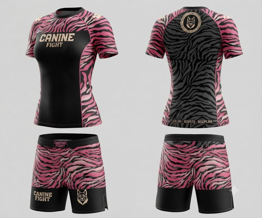 Short MMA/NOGI modelo pink amazon femenino