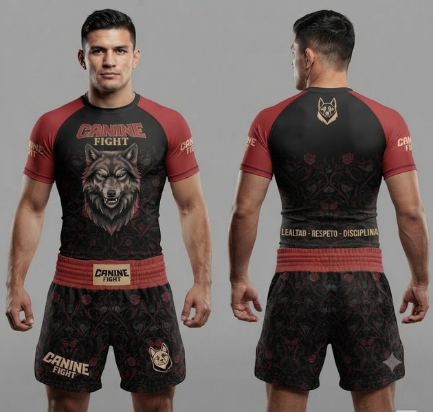 Rashguard/camiseta de compresiòn NOGI modelo red rose masculino
