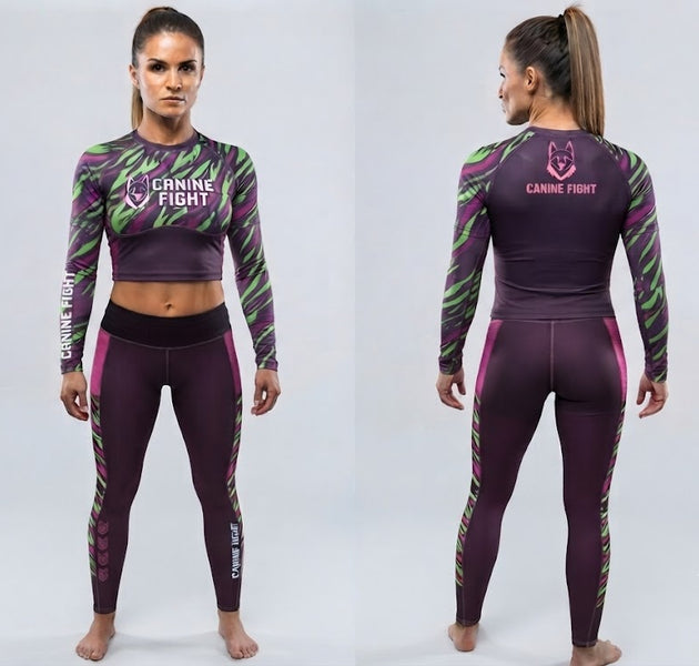 Rashguard/camiseta de compresiòn NOGI modelo Short purple long-sleeved femenino