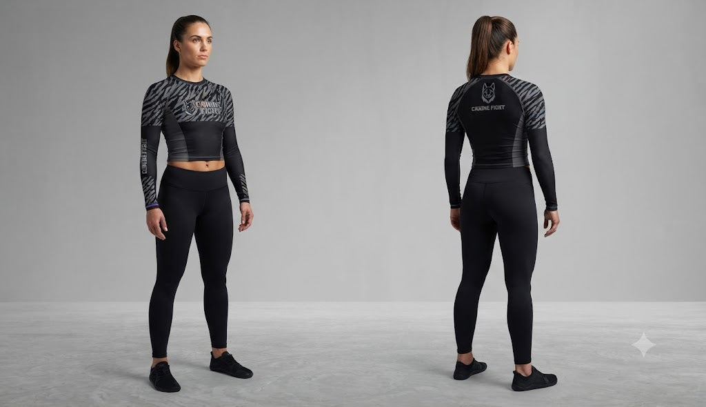 Rashguard/camiseta de compresiòn NOGI modelo katana short long-sleeved femenino