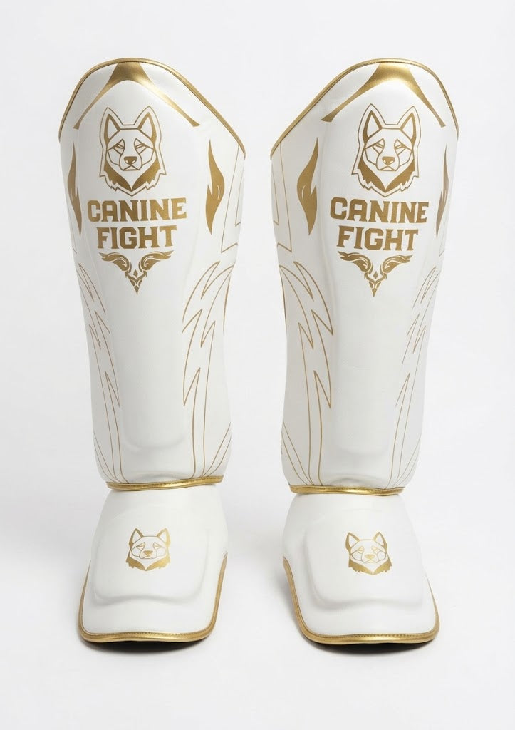 Canilleras White cuero sintético PU