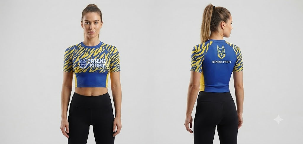 Rashguard/camiseta de compresiòn NOGI modelo Bostero short femenino