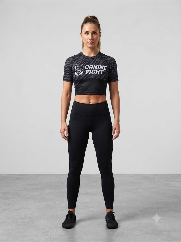 Rashguard/camiseta de compresiòn NOGI modelo Katana short femenino
