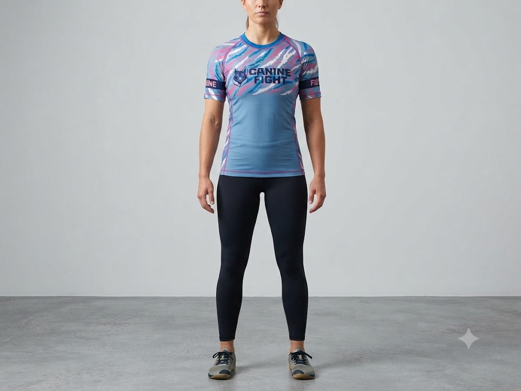 Rashguard/camiseta de comprensiòn NOGI modelo Girl pawer femenino